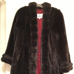 Faux Beaver Fur Coat